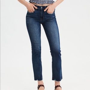 AE Ne(X)t Level High-Waisted Crop Flare Jean!